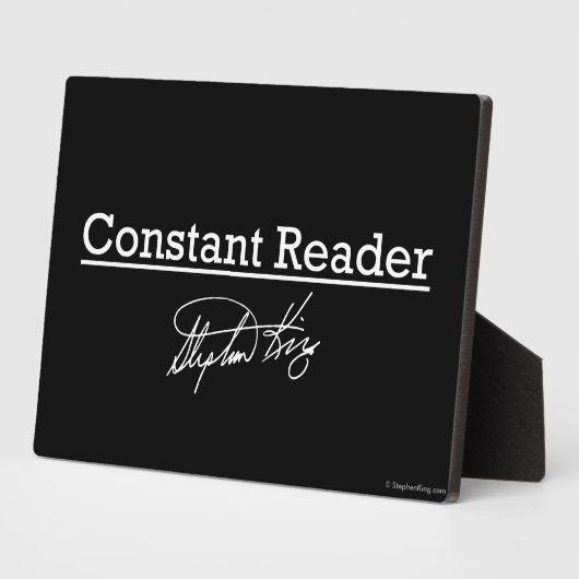 Stephen King, Constant Reader Fotoplatte (Seite)
