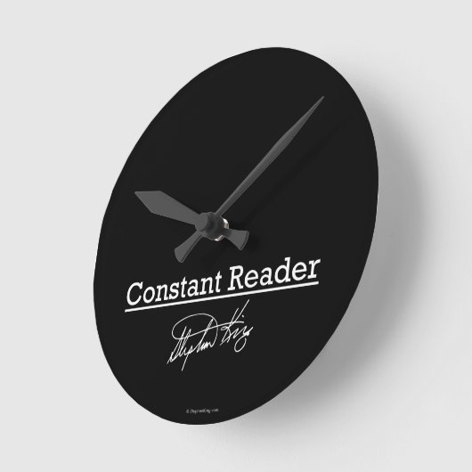 Stephen King, Constant Reader Runde Wanduhr (Winkel)