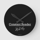 Stephen King, Constant Reader Runde Wanduhr (Vorderseite)