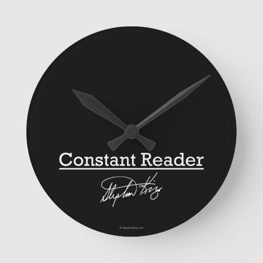 Stephen King, Constant Reader Runde Wanduhr (Vorderseite)