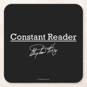 Stephen King, konstanter Leser Rechteckiger Pappuntersetzer (Vorderseite)