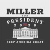 STEPHEN MILLER 2028 AUFKLEBER (Vorderseite)