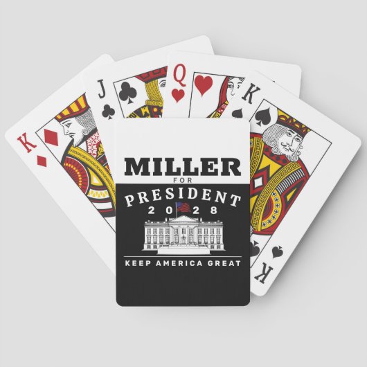 STEPHEN MILLER 2028 SPIELKARTEN (Rückseite)