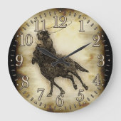 Stephen Roping Rodeo Cowboy Große Wanduhr (Vorderseite)