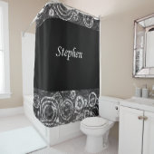 Stephen Schwarz-weiß Duschvorhang (Beispiel)