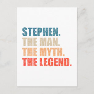 Stephen the Man The Myth The Legende Postkarte