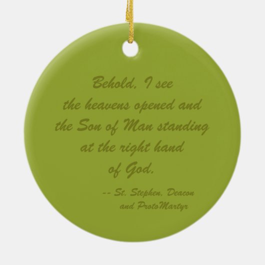 Stephen the ProtoMartyr (SNV 26) Keramik Ornament (Hinten)