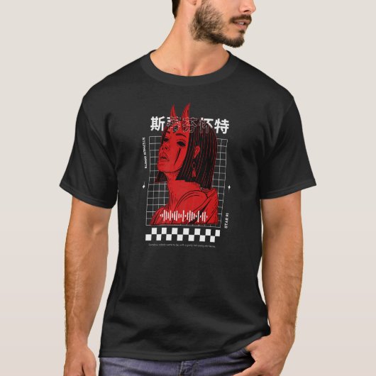 Stephen White's Devil Girl Ästhetik T-Shirt (Vorderseite)