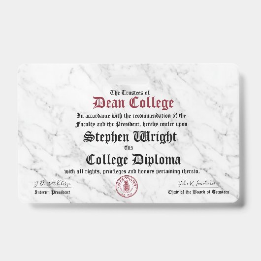 Stephen Wright Ausweis (Vorderseite)