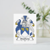 Stephens Familienwappen Postkarte (Stehend Vorderseite)