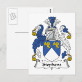 Stephens Familienwappen Postkarte (Vorne/Hinten)