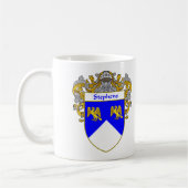 Stephens Wappen/Familienwappen (überzogen) Kaffeetasse (Links)