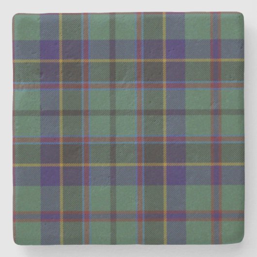 Stephenson-Clantartan-karierter SteinUntersetzer (Vorderseite)