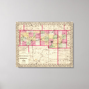 Stephenson, Winnebago, Boone Landkreise Leinwanddruck