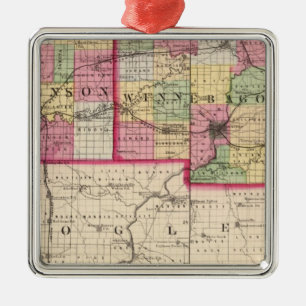 Stephenson, Winnebago, Boone Landkreise Ornament Aus Metall