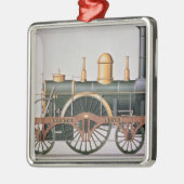Stephensons "Nordstern-" Dampf-Motor, 1837 Silbernes Ornament (Links)