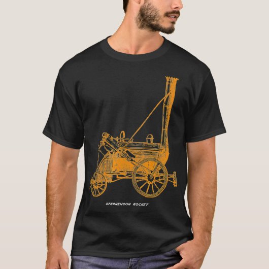 Stephenson's Rocket Steam Motor Train Locomotive T-Shirt (Vorderseite)