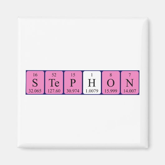 Stephon Periodenmagnet Magnet (Vorne)