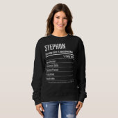 Stephon Serving Size Nutrition Label Kalorien Sweatshirt (Vorne ganz)