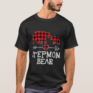 StepMom Bear Christmas Pajama Red Kariert Buffalo T-Shirt