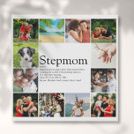 StepMom Bonus Mama Definition Foto Collage Künstlicher Leinwanddruck<br><div class="desc">Personalisieren Sie mit Ihren 12 Lieblings-Fotos und personalisierten Texten für Ihre spezielle Stepmuti, Stepmum oder Bonus-Mama, um ein einzigartiges Geschenk für Muttertag, Geburtstag, Weihnachten, Babyduschen, oder jeden Tag, den Sie gewollt haben, um zu zeigen, wie viel sie Ihnen bedeutet. Zeig ihr, wie phantastisch sie jeden Tag ist! Entwickelt von Thisisnotme©...</div>