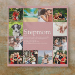 StepMom Bonus Mama Definition Foto Collage Rosa Künstlicher Leinwanddruck<br><div class="desc">Personalisieren Sie mit Ihren 12 Lieblings-Fotos und personalisierten Texten für Ihre spezielle Stepmuti, Stepmum oder Bonus-Mama, um ein einzigartiges Geschenk für Muttertag, Geburtstag, Weihnachten, Babyduschen, oder jeden Tag, den Sie gewollt haben, um zu zeigen, wie viel sie Ihnen bedeutet. Zeig ihr, wie phantastisch sie jeden Tag ist! Sie können den...</div>