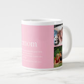 StepMom Definition Fun Foto Collage Girly Pink Jumbo-Tasse (Vorderseite Rechts)