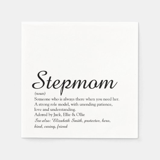 StepMom StepMutter Definition Skript Serviette (Vorderseite)