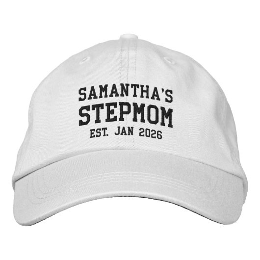 Stepmom's Custom Embroidered Hat Bestickte Baseballkappe (Vorderseite)