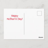 Stepmother 'Thank You' | Red Heart Mother's Day Postkarte (Rückseite)