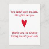 Stepmother 'Thank You' | Red Heart Mother's Day Postkarte (Vorderseite)