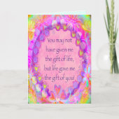 Stepmutter Bonus Mama Muttertag Hübsch Rosa Karte (Vorderseite)