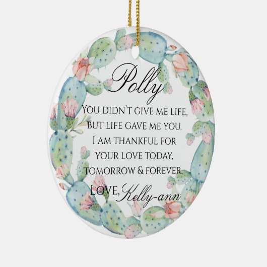 Stepmutter des Brautgeschenks Keramik Ornament (Rechts)