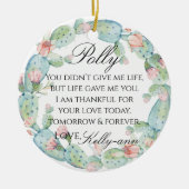 Stepmutter des Brautgeschenks Keramik Ornament (Vorne)