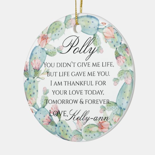 Stepmutter des Brautgeschenks Keramik Ornament (Links)