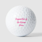 Stepmutter des Groom-Pink-Individuellen Namens Hoc Golfball (Vorderseite)