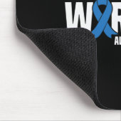 Stepmutter eines Warrior Blue Ribbon Alopecia Awar Mousepad (Ecke)