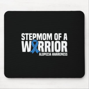 Stepmutter eines Warrior Blue Ribbon Alopecia Awar Mousepad