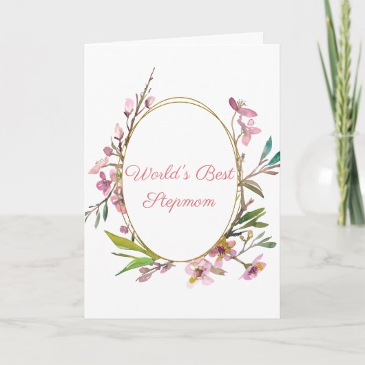 Stepmutter-Muttertag Karte (Vorderseite)