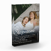 Stepmutter Stepmutter Moderne Elegante Skripte Fotoblock (Links)