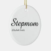 Stepmutter Stepmutter Moderne Elegante Skripte Keramik Ornament (Rechts)