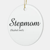 Stepmutter Stepmutter Moderne Elegante Skripte Keramik Ornament (Links)