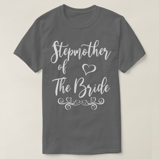 Stepmutter von Braut & Groom Hochzeitssache T-Shirt (Design vorne)