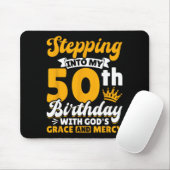 Stepng Into My 50th Birthday With Gods Grace And M Mousepad (Mit Mouse)