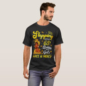 Stepng Into My 65th Birthday Christian Afro Women T-Shirt (Vorne ganz)