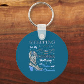 Stepng Into My December Birthday With Denim And Di Schlüsselanhänger (Vorderseite)