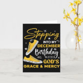Stepng Into My December Birthday With God Grace Me Karte (Gelbe Blume)