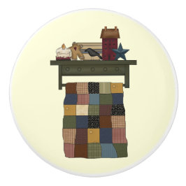 Steppdecke auf Gestell-Fachgriff Keramikknauf