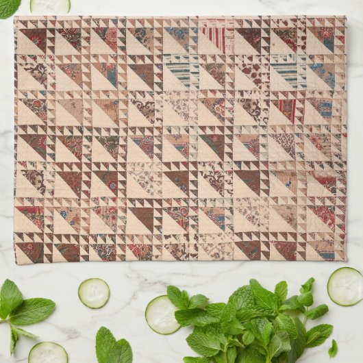 Steppdecke in neutralen Farben Geschirrtuch (Gefaltet)