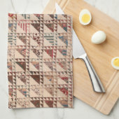 Steppdecke in neutralen Farben Geschirrtuch (Viertel Falte)